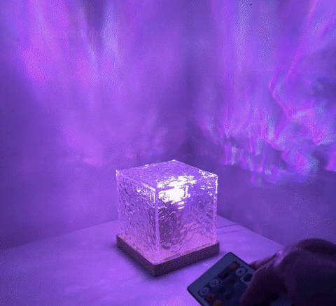 Projecteur d'aurores boréales - Projecteur d'aurores boréales - Lampe cube  - Lampe en