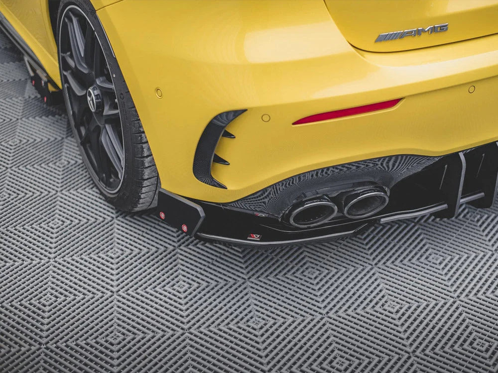 Maxton Design Rear Side Splitters +flaps V2 Mercedes AMG A45 S 2019 