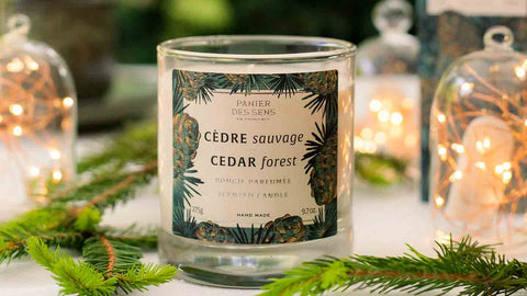 Cedar scented vegan candle