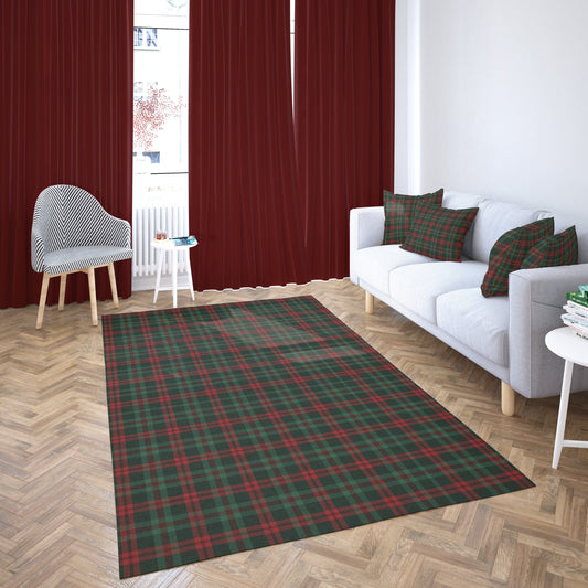 Red and Green Plaid Christmas Scatter Rug