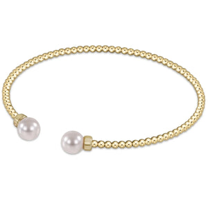 Classic Gold 2mm Cuff-Pearl - Finicky Filly
