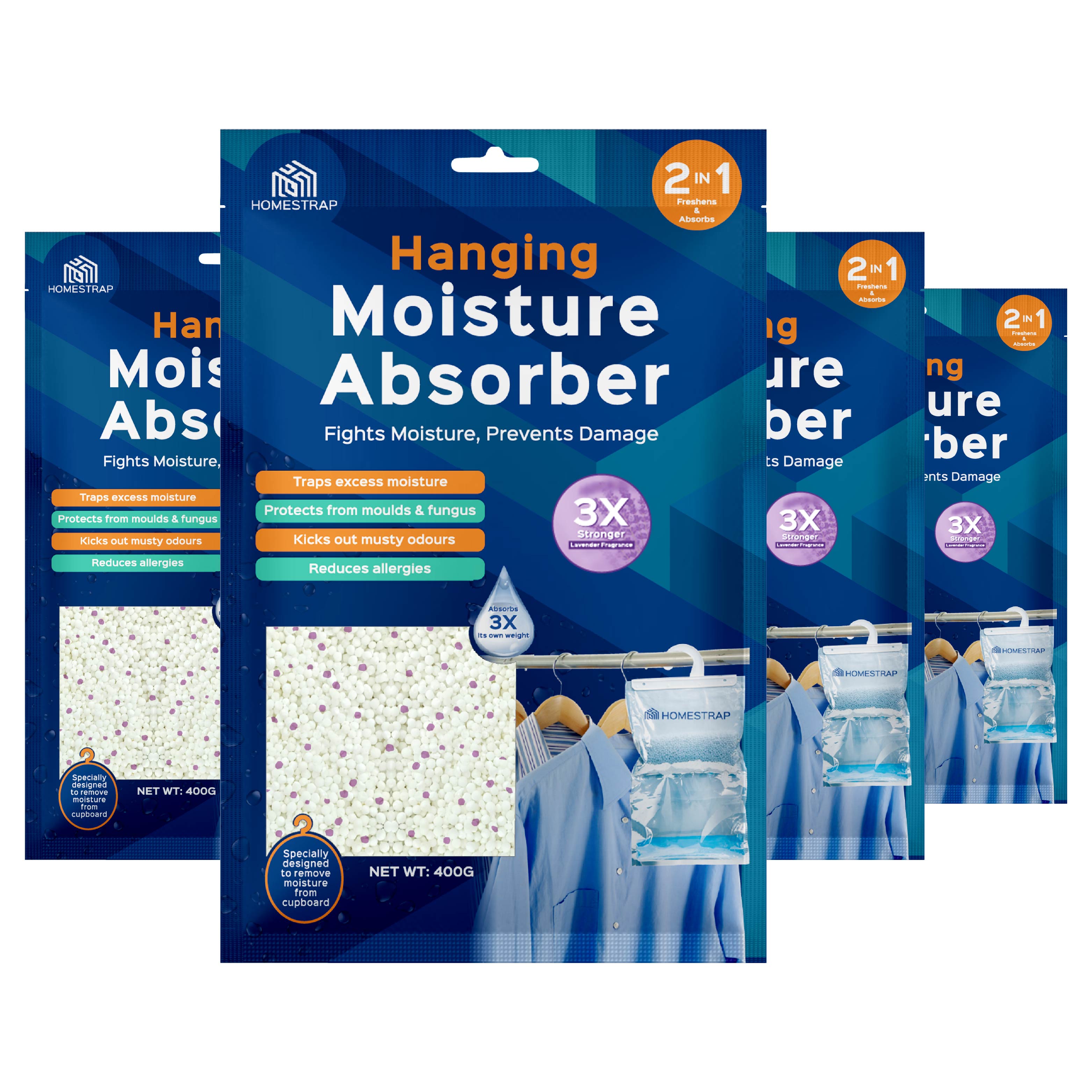 Moisture Absorber Hanging Pouch 400 Gram