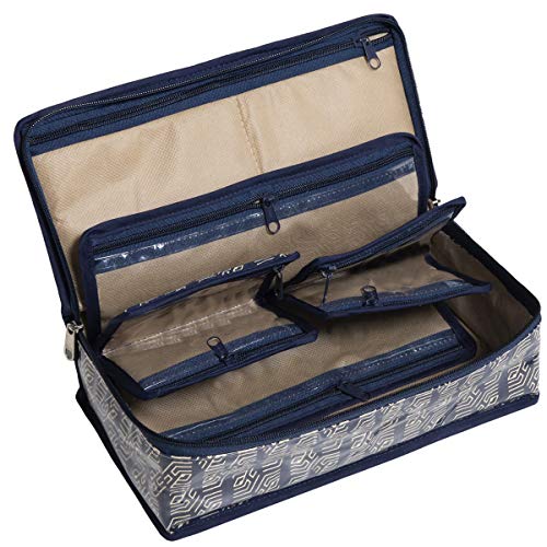  BAGSMART Jewelry Travel Organizer Case and Toiletry Bag for Men  with Double Space,Transparent Jewelry Storage Book Ring Binder Jewelry  Bags,Dopp Kit with Large Capacity,Water Resistant Shower Bag : Clothing,  Shoes 