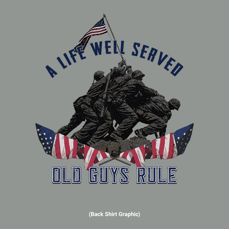 Old Guys Rule - Well Served - Gravel T-Shirt - Main View