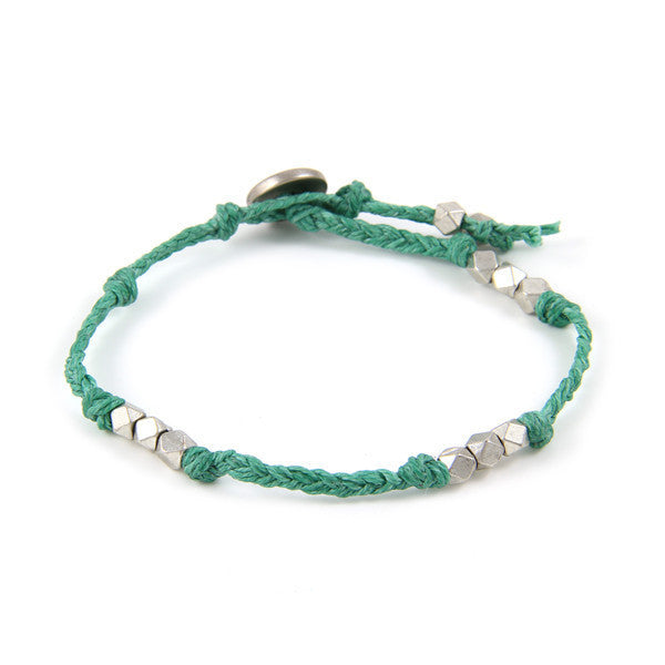 Mens Triple Treat Faceted Bead Green Irish Linen Bracelet – Mr.Ettika