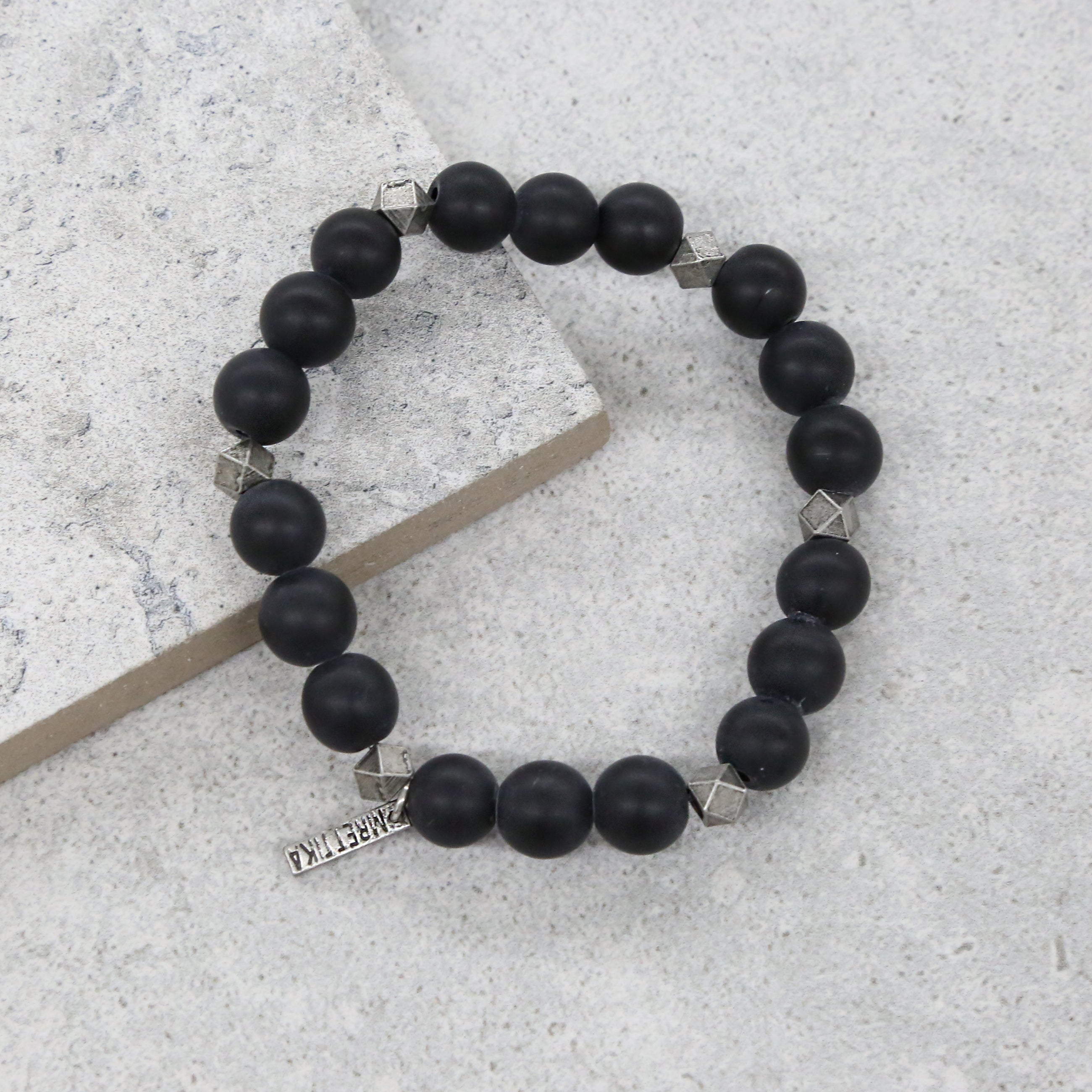 8mm Matte Black Agate Stones Beads Bracelets, Men India | Ubuy