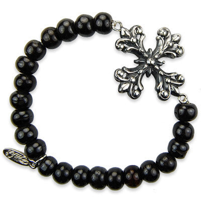 mens black crystal bracelet