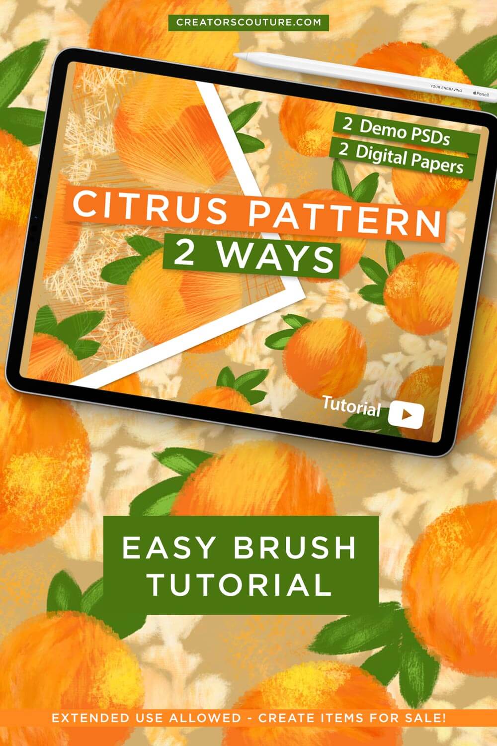 citrus pattern photoshop tutorial image