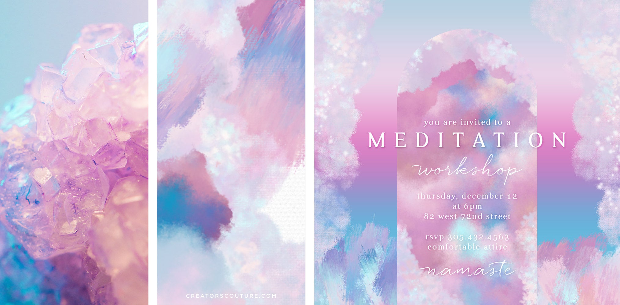 photoshop multi-color brush strokes in action - flyer sample