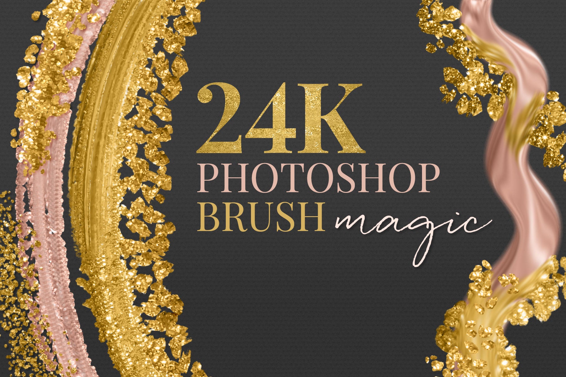 metallic gold brush strokes Photoshop brushes