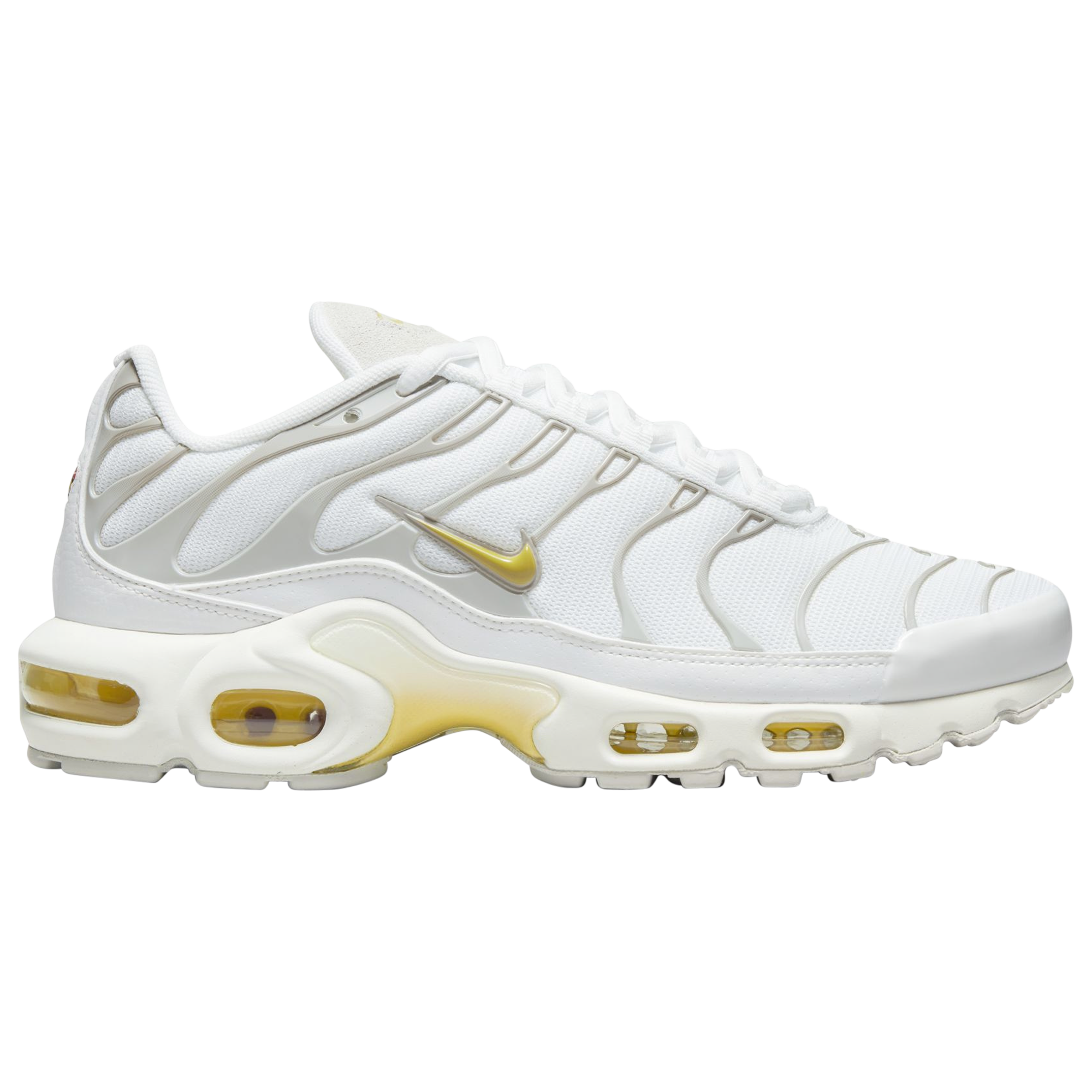 white tns with gold tick