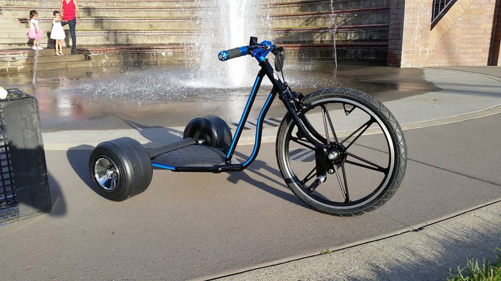 The first drift trike after Marty's renovation.