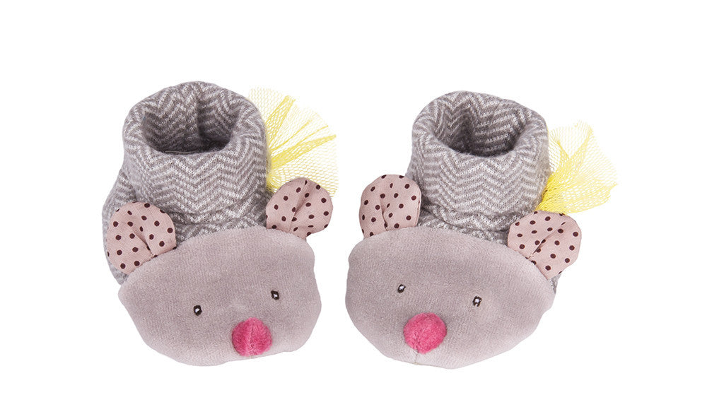 Grey Mouse Slippers Baby Slipper Moulin 