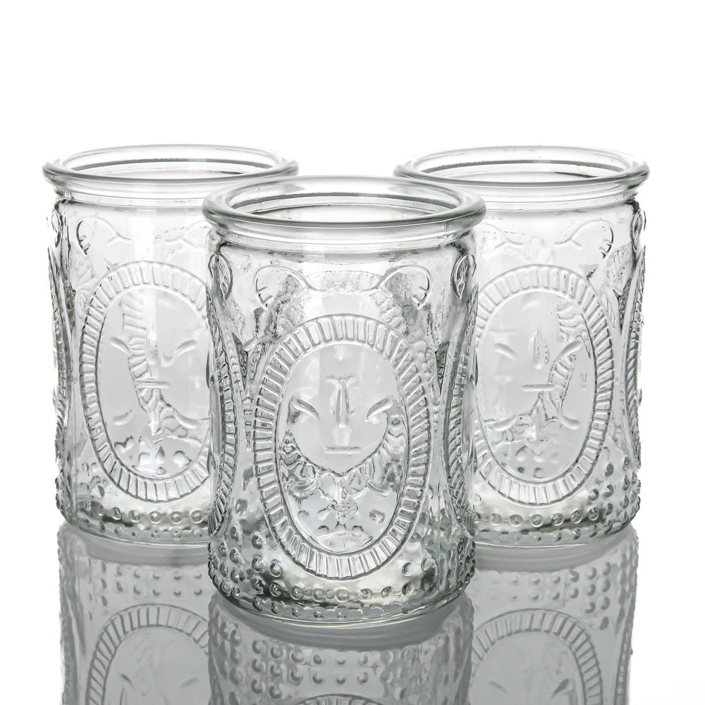 Richland Candle Holder Textured Glass Tall Set of 12
