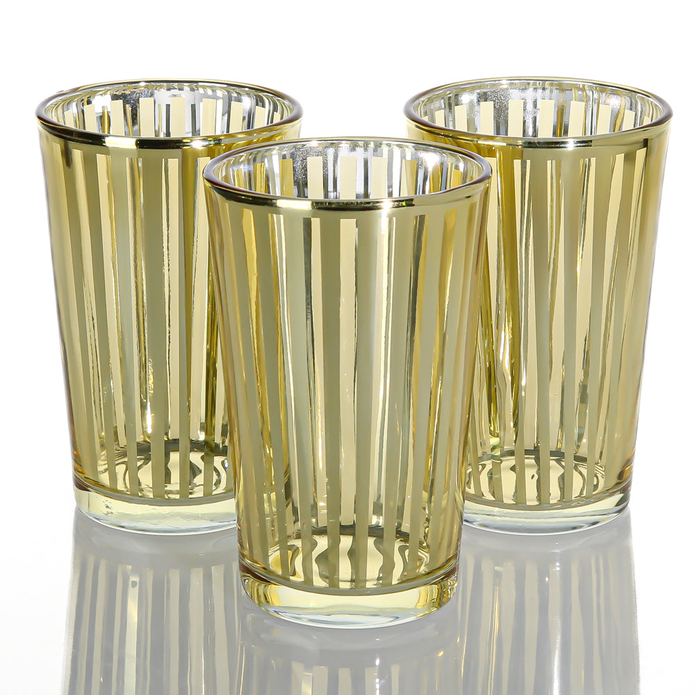 Richland Gold Stripe Glass Holder - Large Set of 48