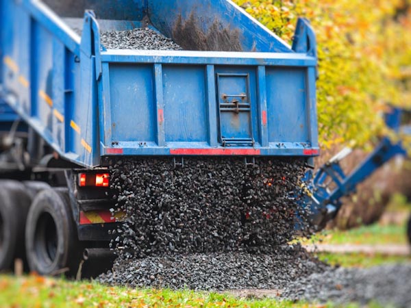 Gravel Being Dumped