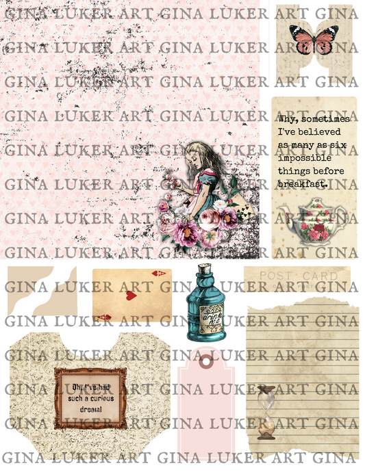 Curiouser & Curiouser: Inspired by Wonderland Journaling set – GinaLuker