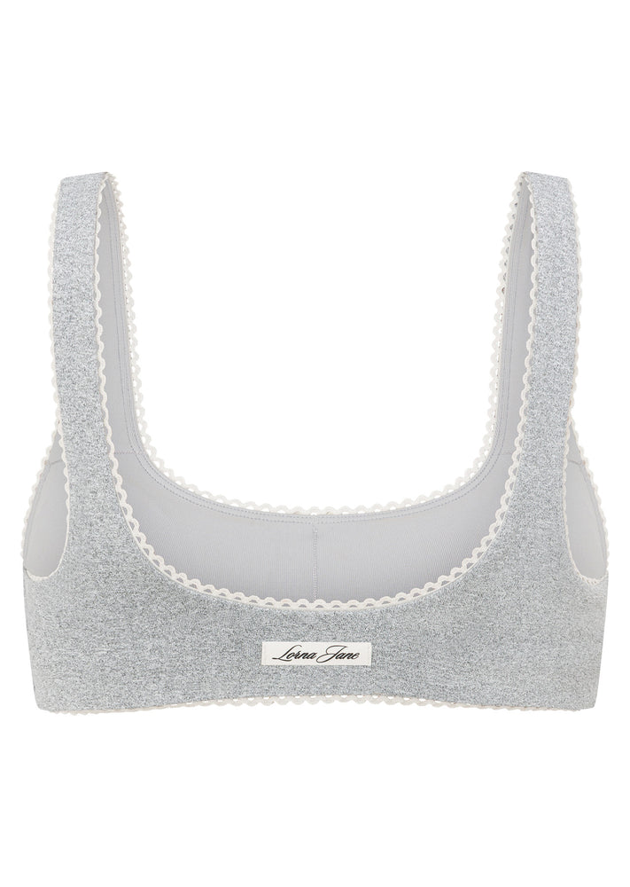 Lorna Jane Rest Days Lounge Bralette - Grey Marl Image # 6
