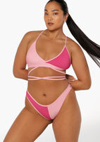 Lorna Jane Cali Contrast Swim Bra - Hot Fuchsia Image # 2