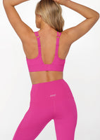 Lorna Jane Structured Support Recycled Sports Bra - Bright Pink Image # 4