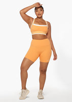 Lorna Jane Mango Splice No Ride Bike Shorts - Golden Hour Image # 1