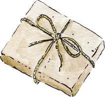 Small illustration of a brown paper parcel