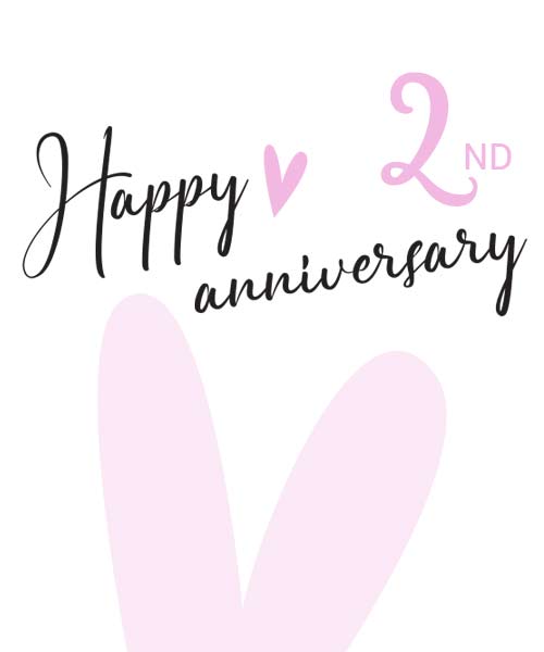 Personalised 2nd Anniversary Cards