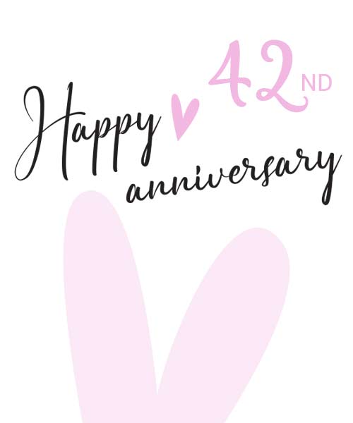 Personalised 42nd Anniversary Cards