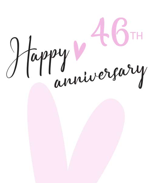 Personalised 46th Anniversary Cards