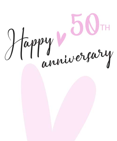 Personalised 50th Anniversary Cards