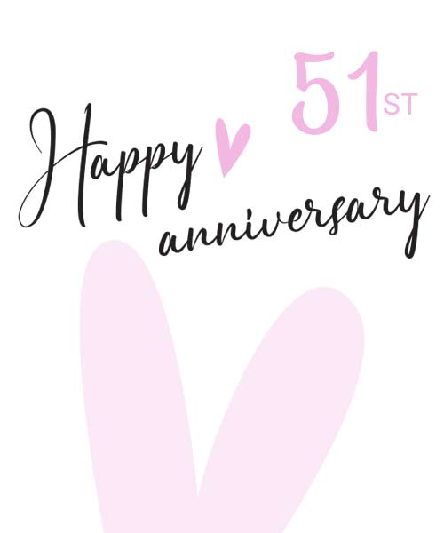 Personalised 51st Anniversary Cards