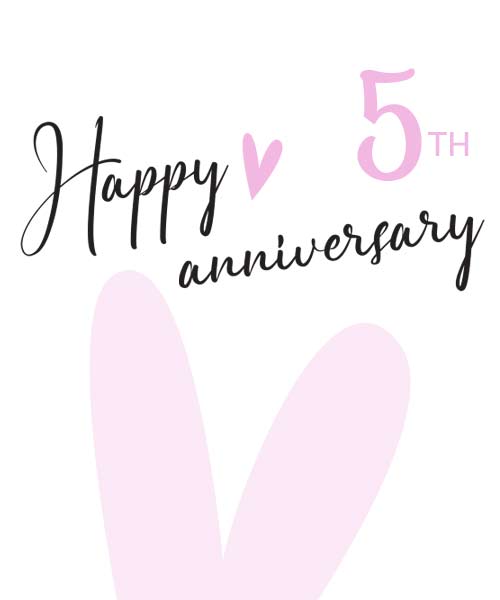 Personalised 5th Anniversary Cards