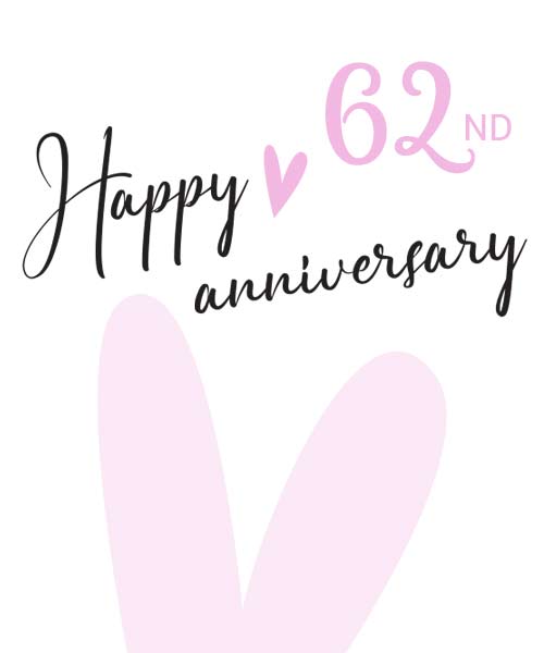 Personalised 62nd Anniversary Cards