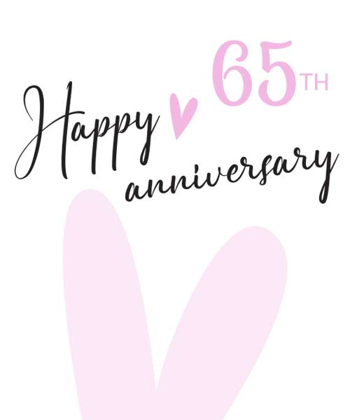 Personalised 65th Anniversary Cards