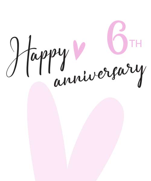 Personalised 6th Anniversary Cards