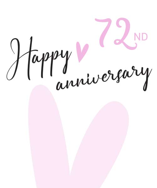 Personalised 72nd Anniversary Cards