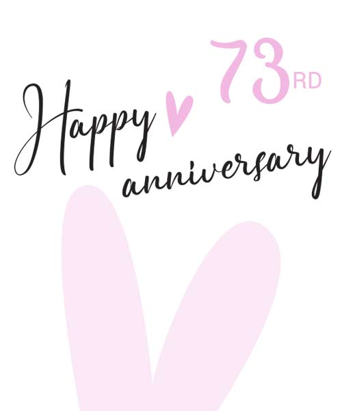 Personalised 73rd Anniversary Cards