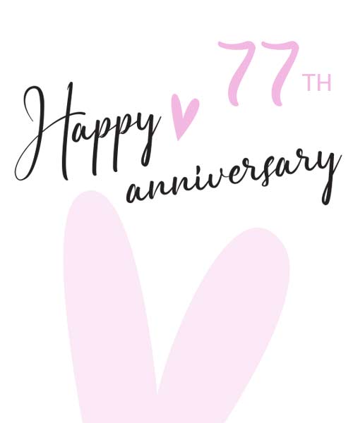 Personalised 77th Anniversary Cards