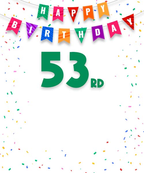 Personalised 53rd Birthday Cards