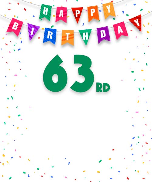 Personalised 63rd Birthday Cards