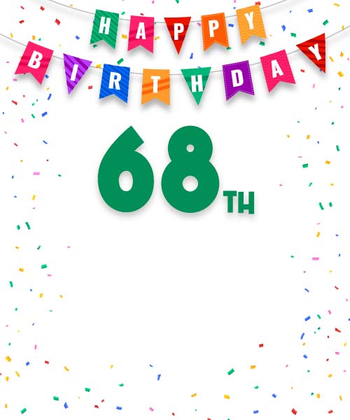 Personalised 68th Birthday Cards