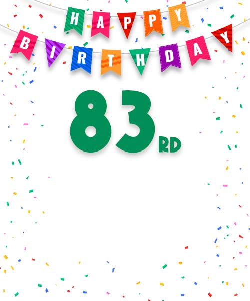 Personalised 83rd Birthday Cards