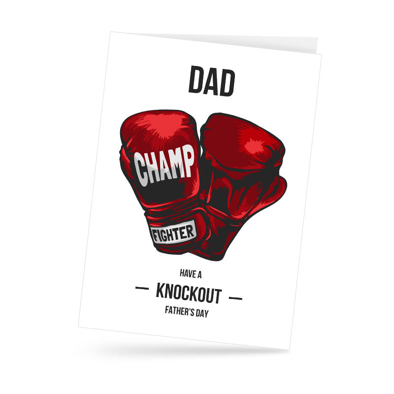 Boxing Father's Day Card for Dad - Have a Knockout Day