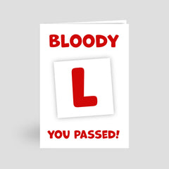 Bloody L You Passed Card