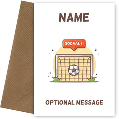 Football Goal Greetings Card