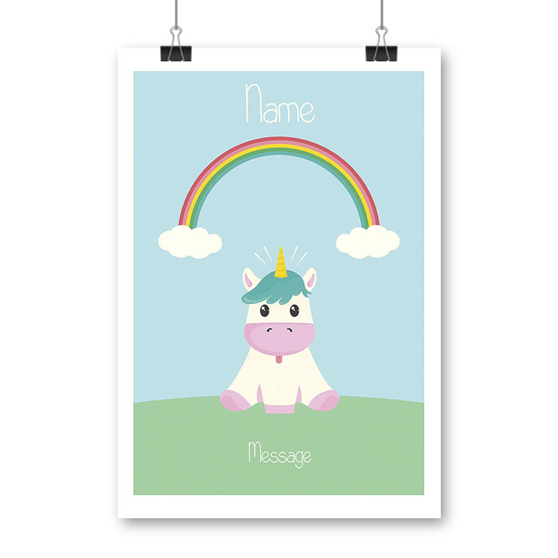 Unicorn and Rainbow Print