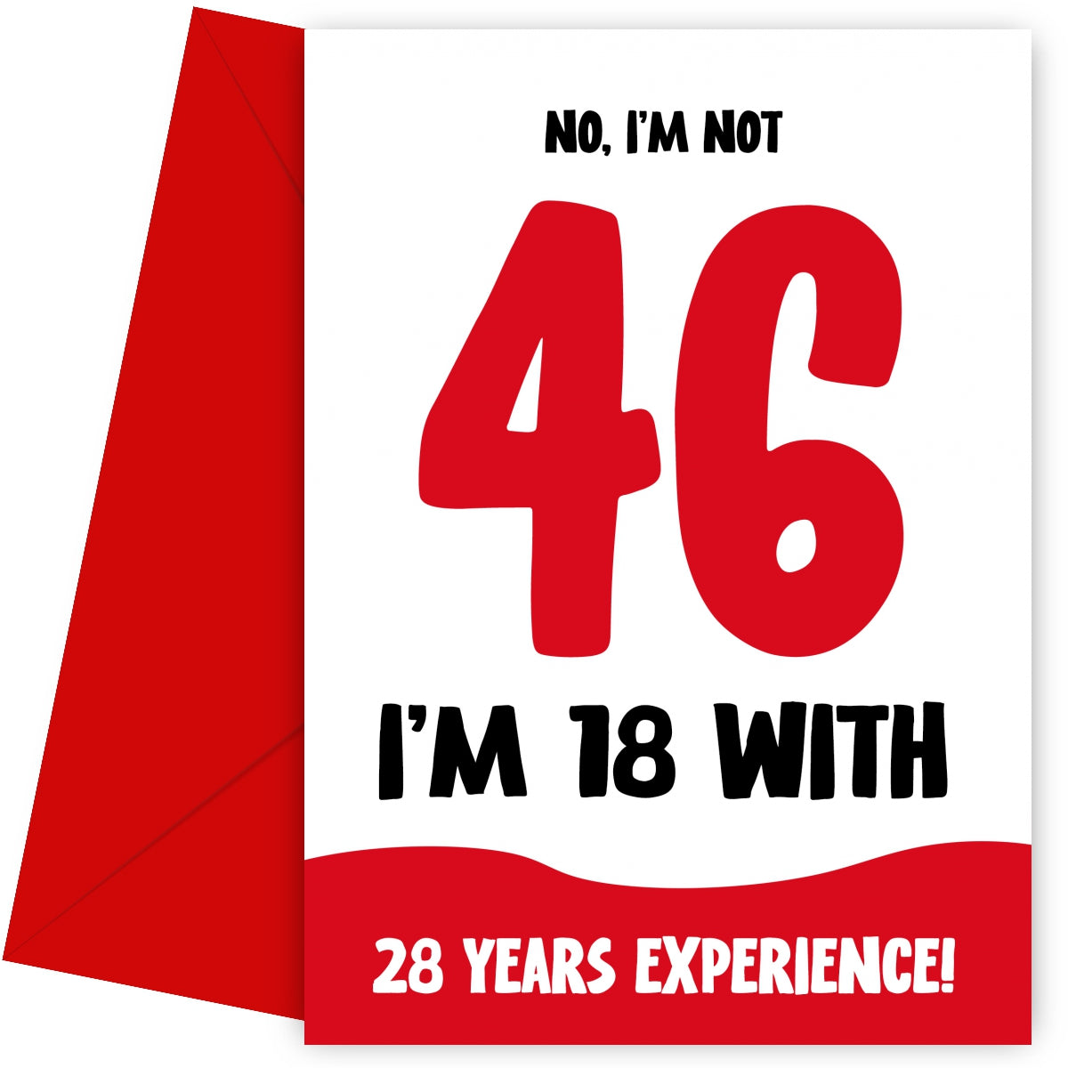 Funny 46th Birthday Cards for Men and Women - Not 46
