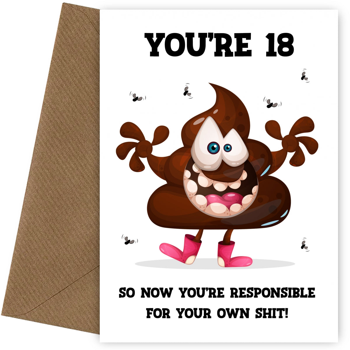 Funny 18th Birthday Card for Son, Daughter, Brother, Sister - Responsible