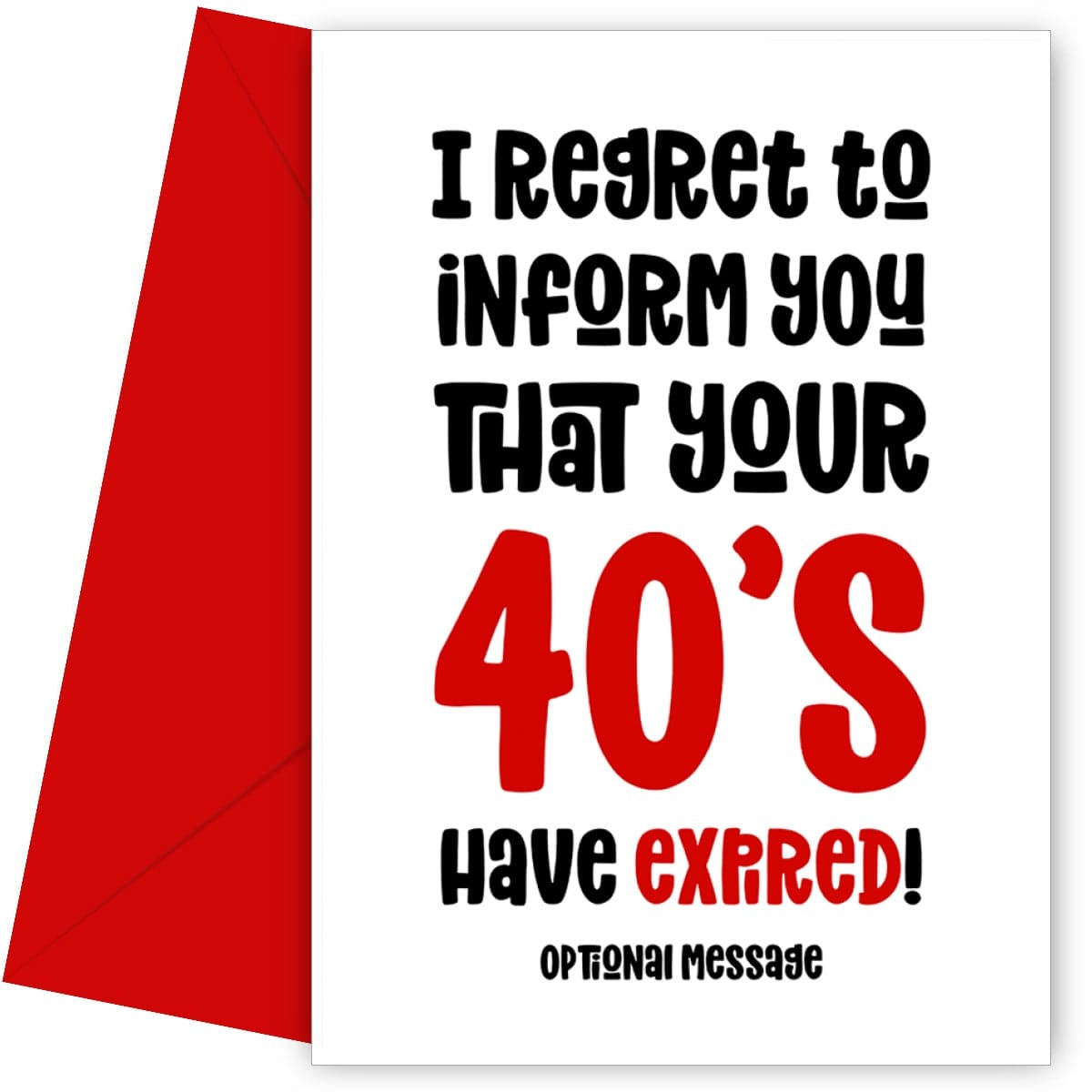 Your 40s Have Expired Birthday Card for Friends