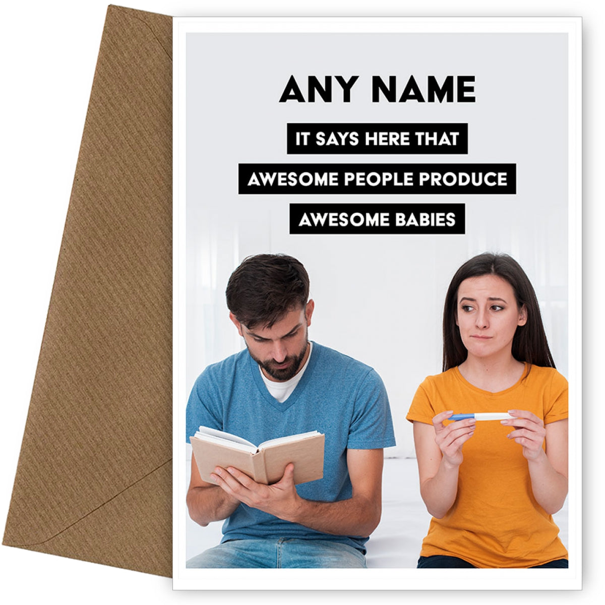 Personalised Awesome People Produce Awesome Babies Card